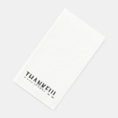 Serviette En Papier Nom personnalisé B/W Jour de grâce (Coin)