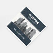 Serviette En Papier Nom personnalisé Boston Massachusetts (Coin)