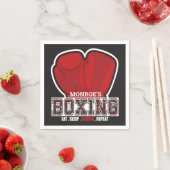 Serviette En Papier NOM personnalisé Boxer Boxer Glove Prize (En situation)