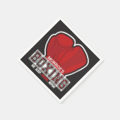 Serviette En Papier NOM personnalisé Boxer Boxer Glove Prize (Coin)