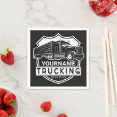 Serviette En Papier NOM personnalisé Camions Big Rig Semi Trucker (En situation)