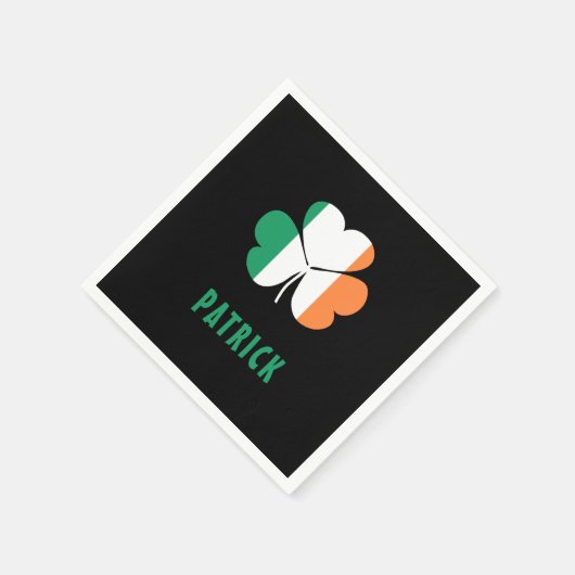 Serviette En Papier Nom personnalisé Celtic Irlande Shamrock Drapeau i (Coin)