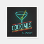 Serviette En Papier Nom personnalisé COCTAILS (Devant)