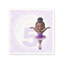Nom personnalisé et âge Ballerine violette Anniver