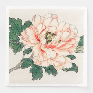 SERVIETTE EN PAPIER NOM PERSONNALISÉ FLEURS IMPRIMANTES JAPONAISES.