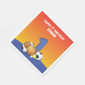 Serviette En Papier Nom personnalisé Garçon 1er anniversaire Balles de (Coin)