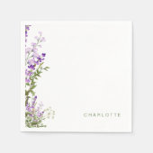 Serviette En Papier Nom personnalisé Greenery Lavender Douche (Devant)
