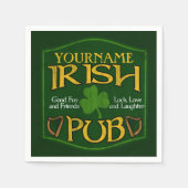 Serviette En Papier Nom personnalisé Irish Pub Papier serviettes (Devant)