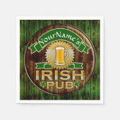Serviette En Papier Nom personnalisé Irish Pub Signer la Saint Patrick (Devant)