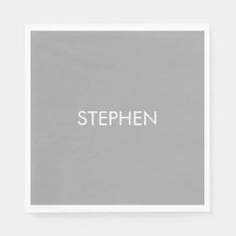 Nom personnalisé minimaliste gris