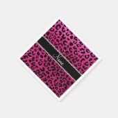 Serviette En Papier Nom personnalisé neon rose parties scintillant ros (Coin)