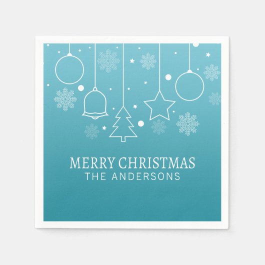 Serviette En Papier Nom personnalisé personnalisé personnalisé Noël |  (Devant)