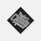 Serviette En Papier Nom personnalisé Pom-pom girl École Varsity Cheer  (Coin)