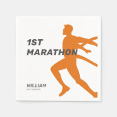 Serviette En Papier Nom personnalisé Post Marathon Fête (Devant)