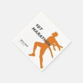 Serviette En Papier Nom personnalisé Post Marathon Fête (Coin)