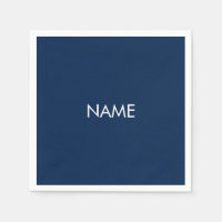 Nom personnalisé texte marine bleu blanc minimalis