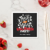 Serviette En Papier Nom personnalisé Trick ou traitement Halloween Par (En situation)