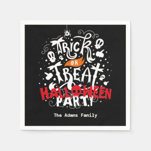 Serviette En Papier Nom personnalisé Trick ou traitement Halloween Par