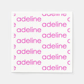 Serviette En Papier Nom personnel Adeline (Devant)
