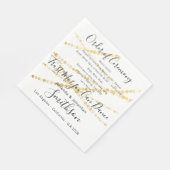 Serviette En Papier Nom Programme de mariage Or Citations amusantes Bl (Coin)