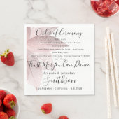 Serviette En Papier Nom Programme de mariage Rose Floral Funny Citatio (En situation)