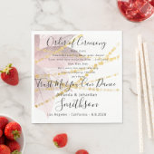 Serviette En Papier Nom Programme de mariage Rose Gold Funny Citations (En situation)