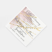 Serviette En Papier Nom Programme de mariage Rose Gold Funny Citations (Coin)