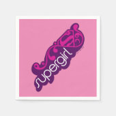 Serviette En Papier Nom Super Supergirl et Bouclier S (Devant)