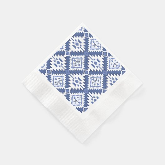 Serviette En Papier NOMADESAUSTRALIENS Design aztèque bleu (Coin)