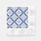 Serviette En Papier NOMADESAUSTRALIENS Design aztèque bleu (Devant)