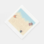 Serviette En Papier Nombre Dans Le Sable (Coin)