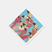 Serviette En Papier Nombre de Flamants roses (Coin)