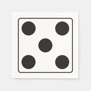 Serviette En Papier Nombres de MATRICES des pépins 5 + votre backgr.