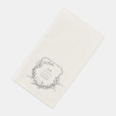 Serviette En Papier noms botaniques classiques monogramme mariage crêt (Coin)