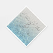 Serviette En Papier Noms dans le mariage de Sand Beach (Coin)
