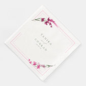 Serviette En Papier Noms d'aquarelle du Mariage fleur sauvage Fsia ID9 (Coin)