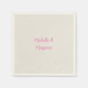 Serviette En Papier Noms de couple classiques professionnels uniques