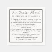 Serviette En Papier Noms de couple de faits amusants simples modernes  (Devant)