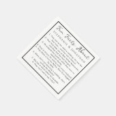 Serviette En Papier Noms de couple de faits amusants simples modernes  (Coin)