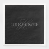 Serviette En Papier Noms de couples & monogramme du nom de famille (Devant)