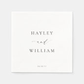 Serviette En Papier Noms de Mariage Ellesmere (Devant)