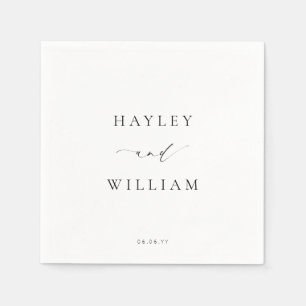 Serviette En Papier Noms de Mariage Ellesmere