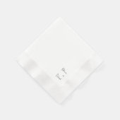 Serviette En Papier Noms de police contemporains Mariage lié (Coin)