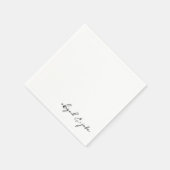 Serviette En Papier Noms de script moderne simple Mariage Napkins (Coin)