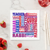 Serviette En Papier Noms des enseignants (En situation)