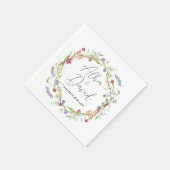 Serviette En Papier Noms Mariages de serviettes Fleur sauvage Floral (Coin)