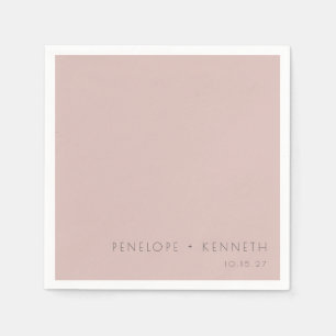 Serviette En Papier Noms minimalistes des Mariages simples et poussiér