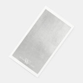 Serviette En Papier Noms personnalisés en argent métallique Invité (Coin)