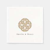 Serviette En Papier Noms personnalisés Irlandais Celtic Knot Gold Mari (Devant)