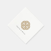 Serviette En Papier Noms personnalisés Irlandais Celtic Knot Gold Mari (Coin)